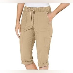 Nike Tan Khaki Cropped Hiking Outdoor Activewear Casual Pants Relaxed Fit